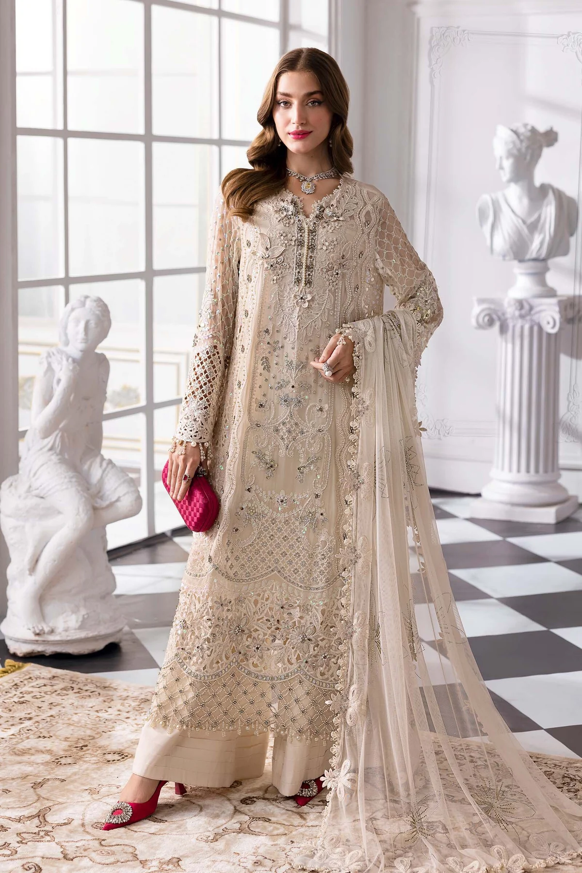 MB 3007 Unstitched 3 piece