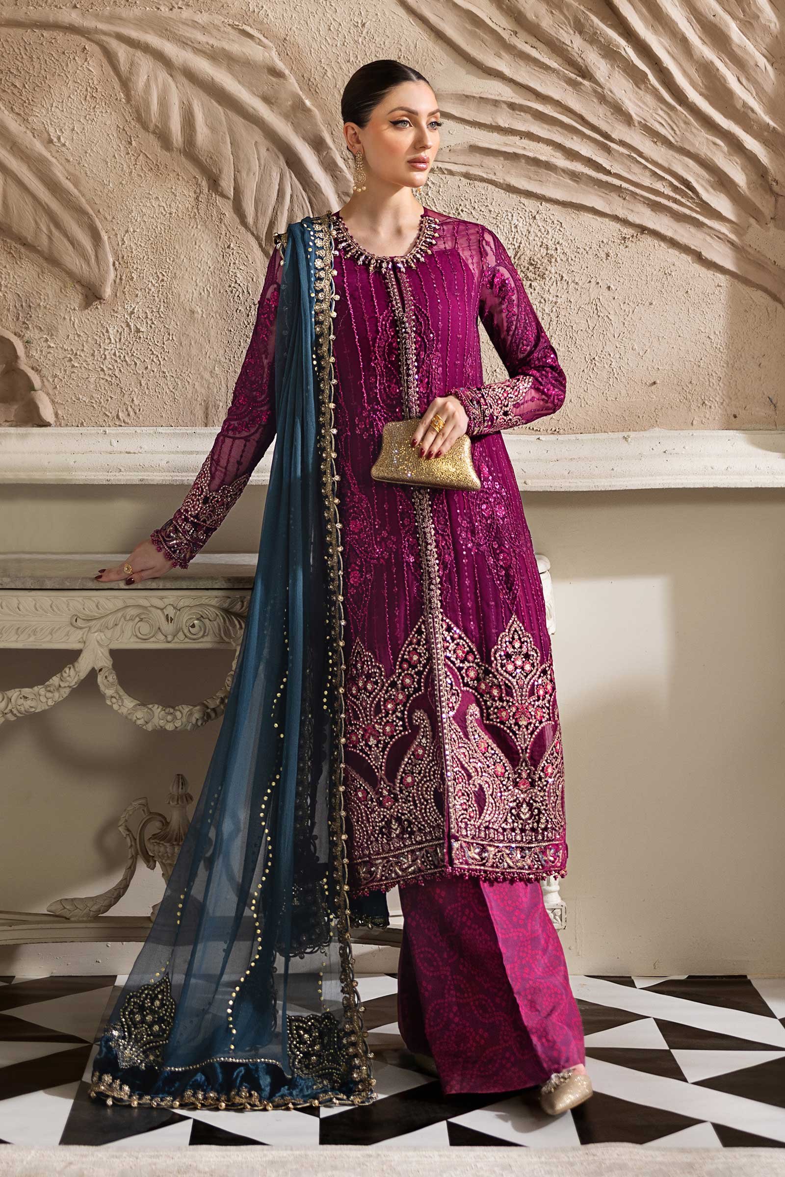 MB 2502 Unstitched 3 Piece