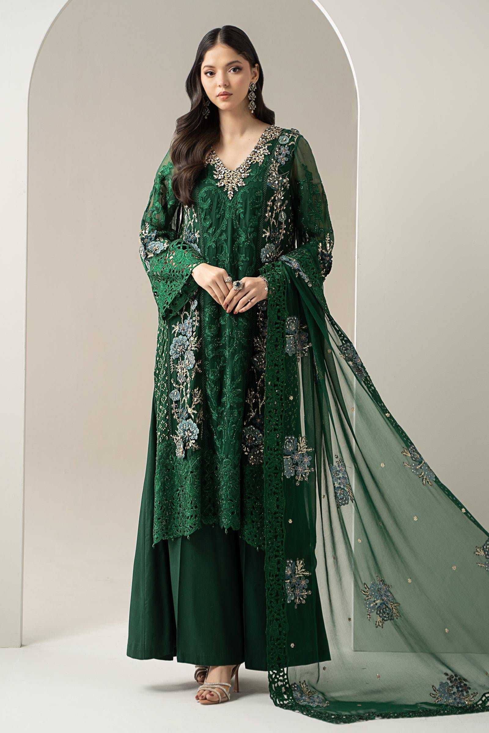 MB 3008 Unstitched 3 piece